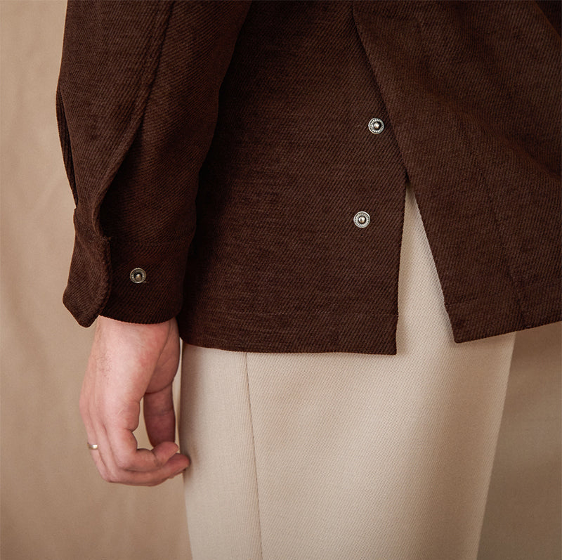 London Herringbone Suede Trim Field Jacket