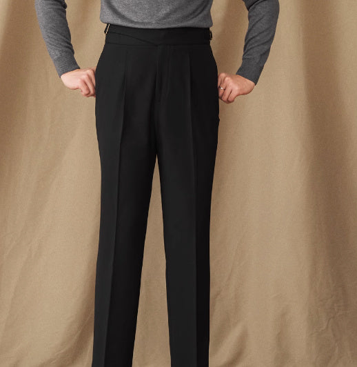 Lausanne Wool Blend Straight Fit Gurkha Trousers