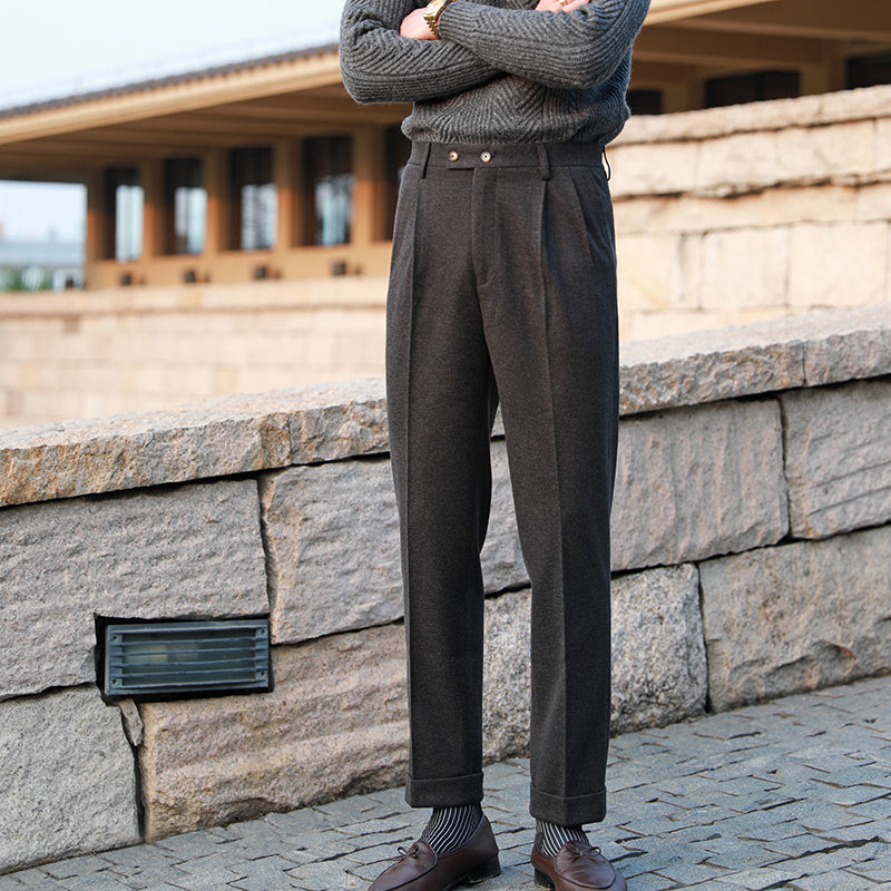 Angelo Double Button Pleated Trousers