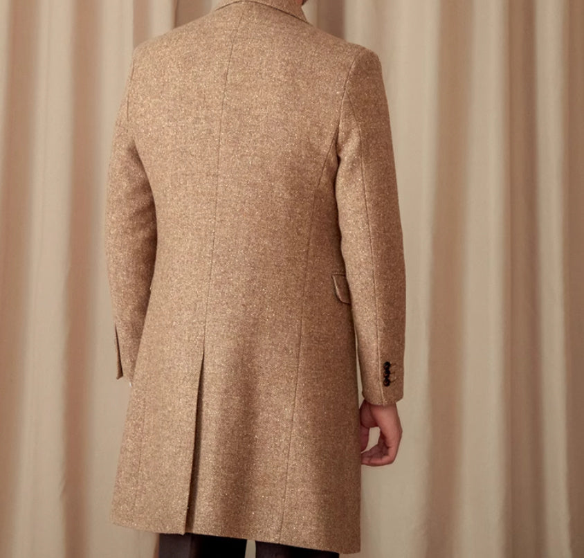 Rome Wool Silk Blend Double Breasted Coat