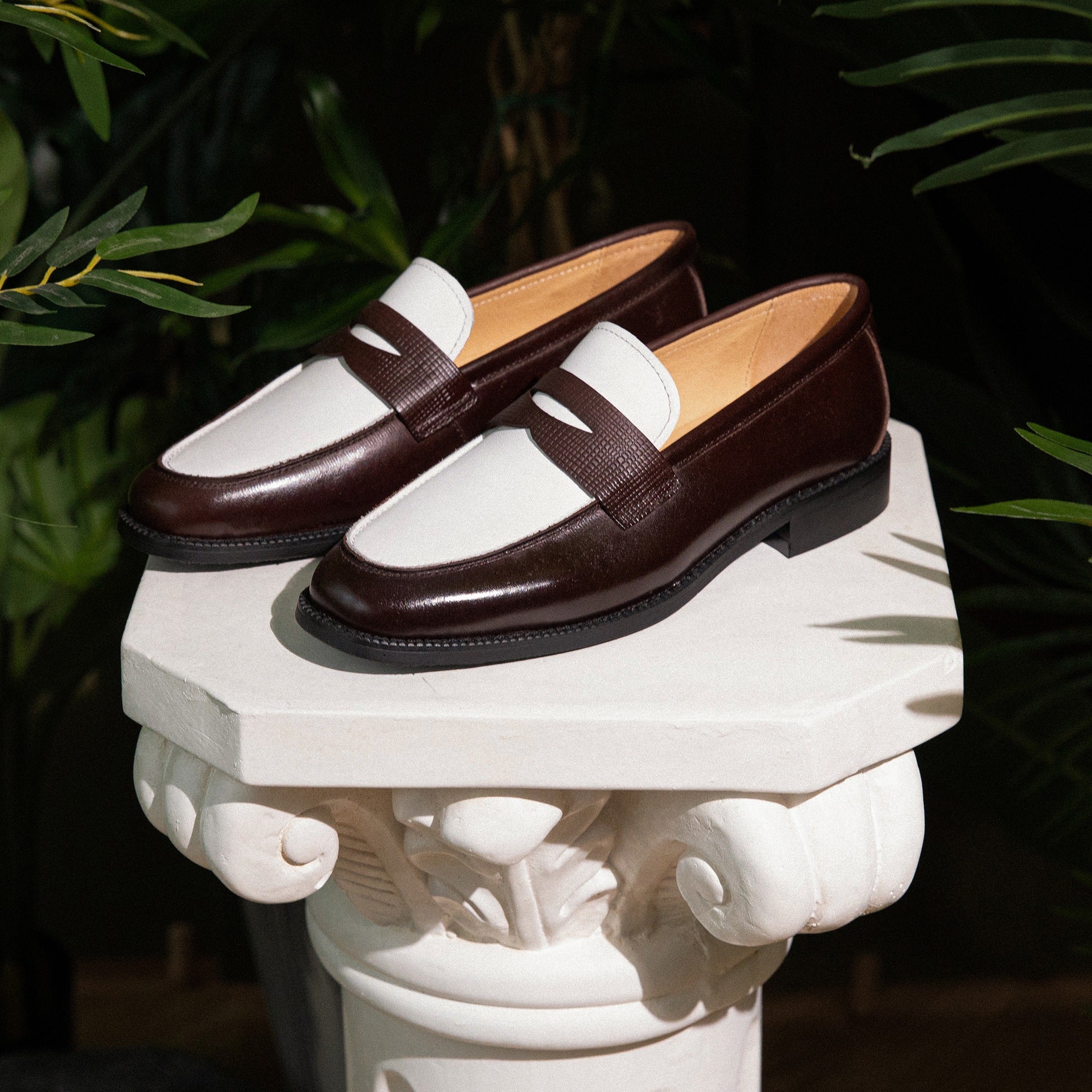 Contrast penny loafers from the ANYORAL shoes collection