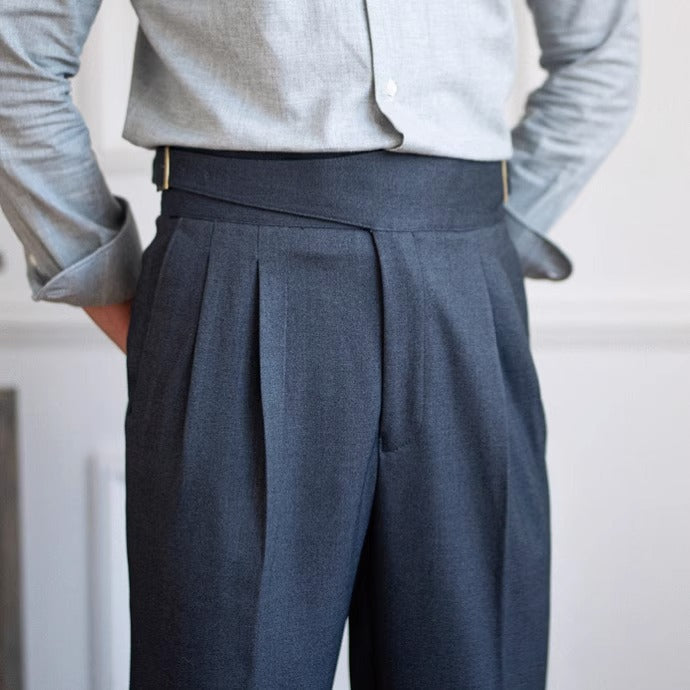 Cipressa Gurkha Straight Fit Pleated Trousers