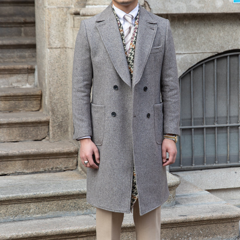 Kings Double Breasted Wool Blend Coat