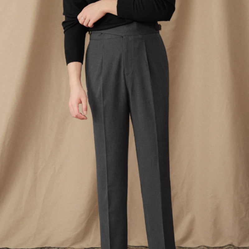 Lausanne Wool Blend Straight Fit Gurkha Trousers