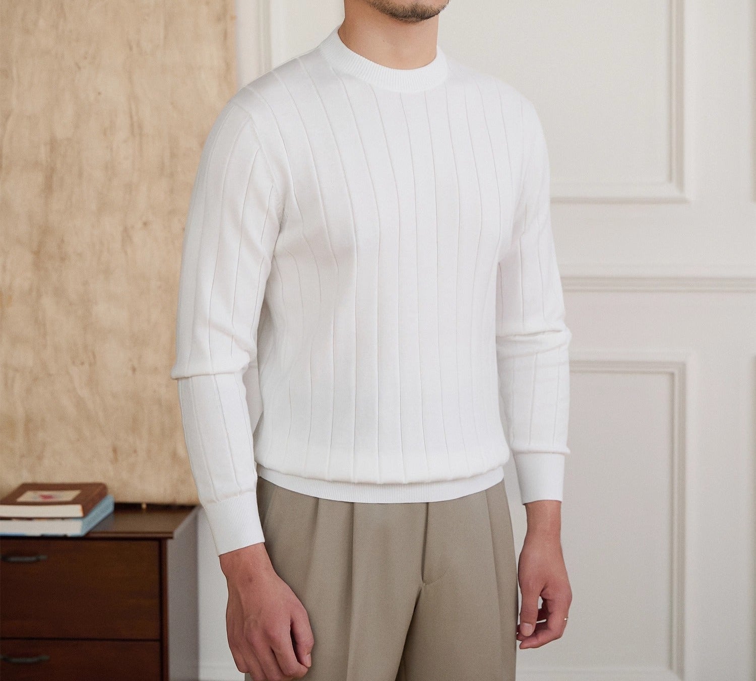Milano Pleated Knit Cotton Jumper
