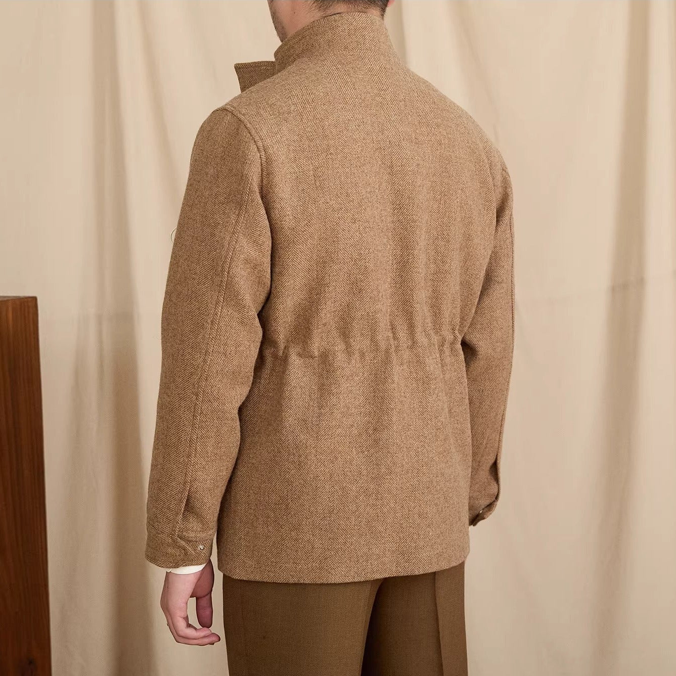 Vienna Herringbone Wool Field Jacket